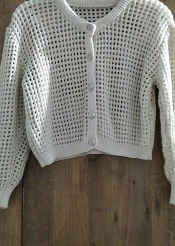 Gri Örgü Kadın Hırka - Görsel 2