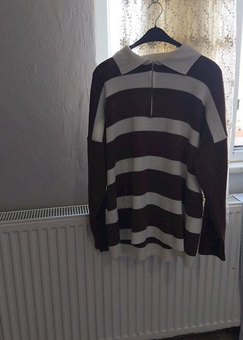 Boğazlı Yaka Erkek Çizgili Triko Kazak - Görsel 2