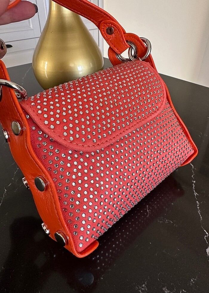 Full taşlı çanta - Görsel 4