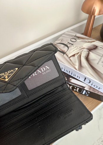 Prada Siyah Deri Kadın Cüzdan - Görsel 4