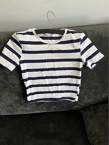 xs Beden Zara çizgili crop