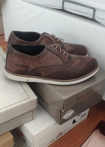 Klasik Kahverengi Deri Bağcıklı Erkek Ayakkabı - Görsel 2