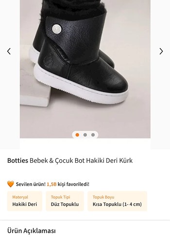 Hakiki Deri Siyah Kürklü Kız Botu