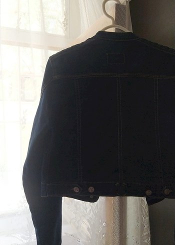 Hobby Life Düğmeli Koyu Mavi Kadın Denim Ceket