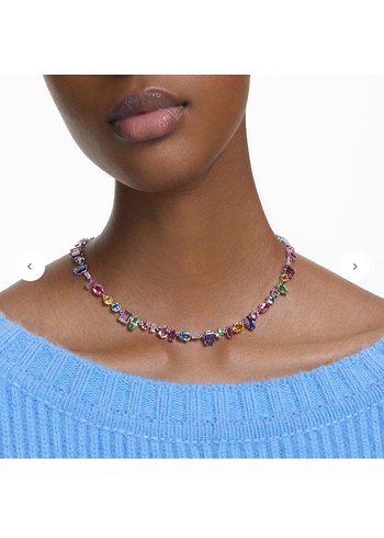 Beden çeşitli Renk Swarovski Gema Kolye
