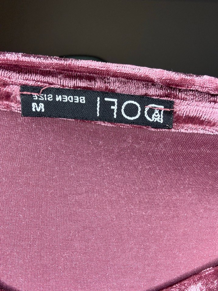 Kadın Parlak Pembe Kadife Eşofman Takımı - Görsel 3