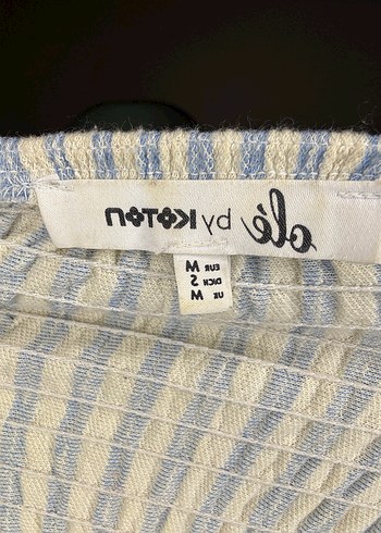 Pamuklu Çizgili Midi Elbise - Görsel 3