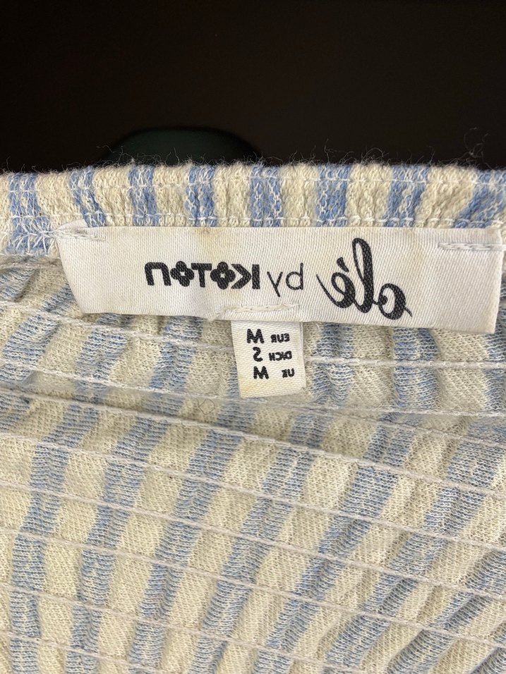 Pamuklu Çizgili Midi Elbise - Görsel 3