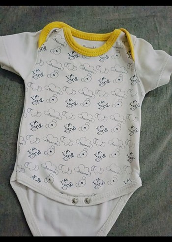 Kısa Kollu Yıldız Desenli Bebek Body - Görsel 2