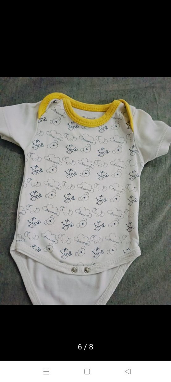 Kısa Kollu Yıldız Desenli Bebek Body - Görsel 2