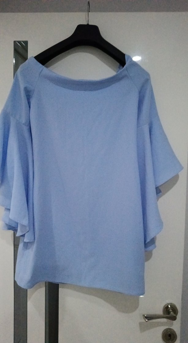 Mavi Keten Kadın elbise - Görsel 3