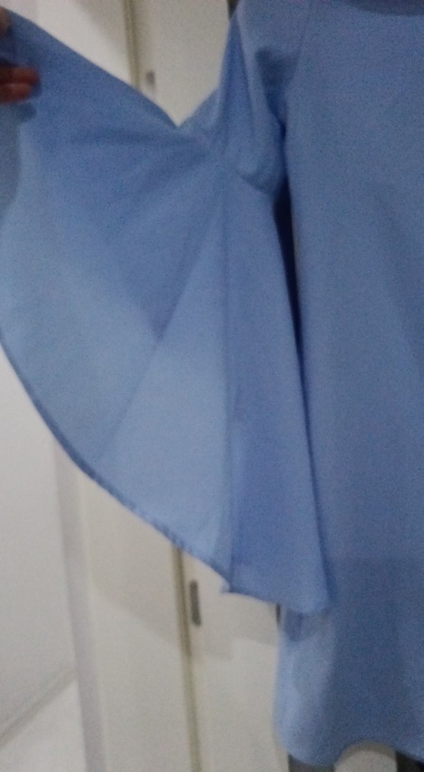 Mavi Keten Kadın elbise - Görsel 2