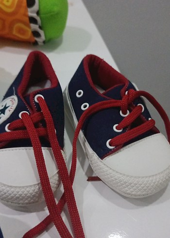 Renkli Erkek Bebek İlk Adım Ayakkabısı Velcro - Görsel 4