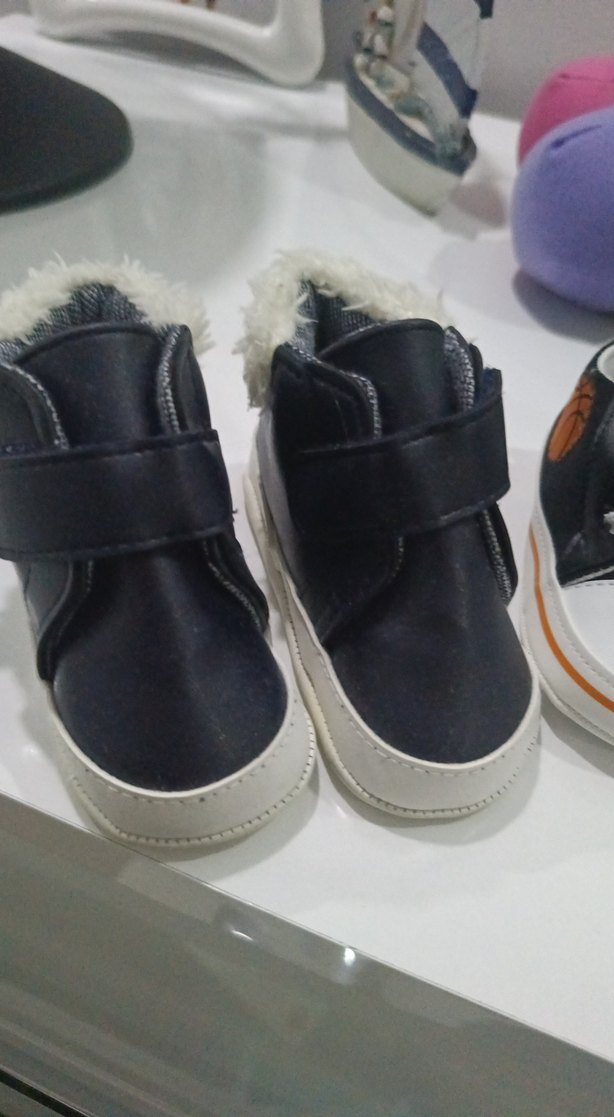 Renkli Erkek Bebek İlk Adım Ayakkabısı Velcro - Görsel 2