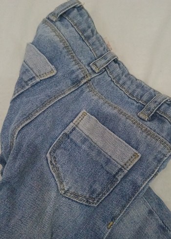 Düğmeli Erkek Çocuk Kot Pantolon - Görsel 2