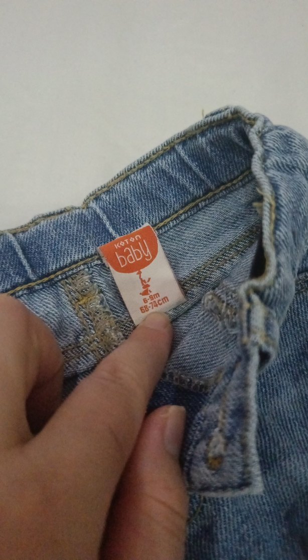 Düğmeli Erkek Çocuk Kot Pantolon - Görsel 3