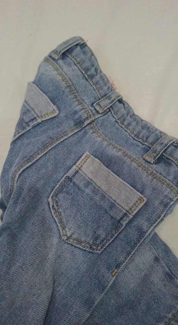 Düğmeli Erkek Çocuk Kot Pantolon - Görsel 2