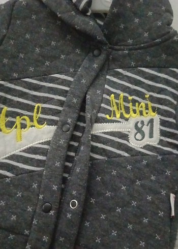 Gri Erkek Çocuk Düğmeli Sweatshirt Ceket - Görsel 2