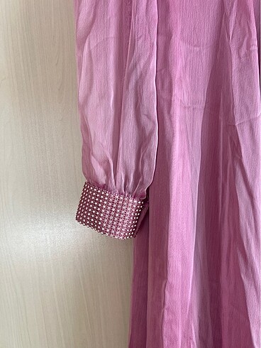 40 Beden pembe Renk Pembe abiye elbise 40 beden
