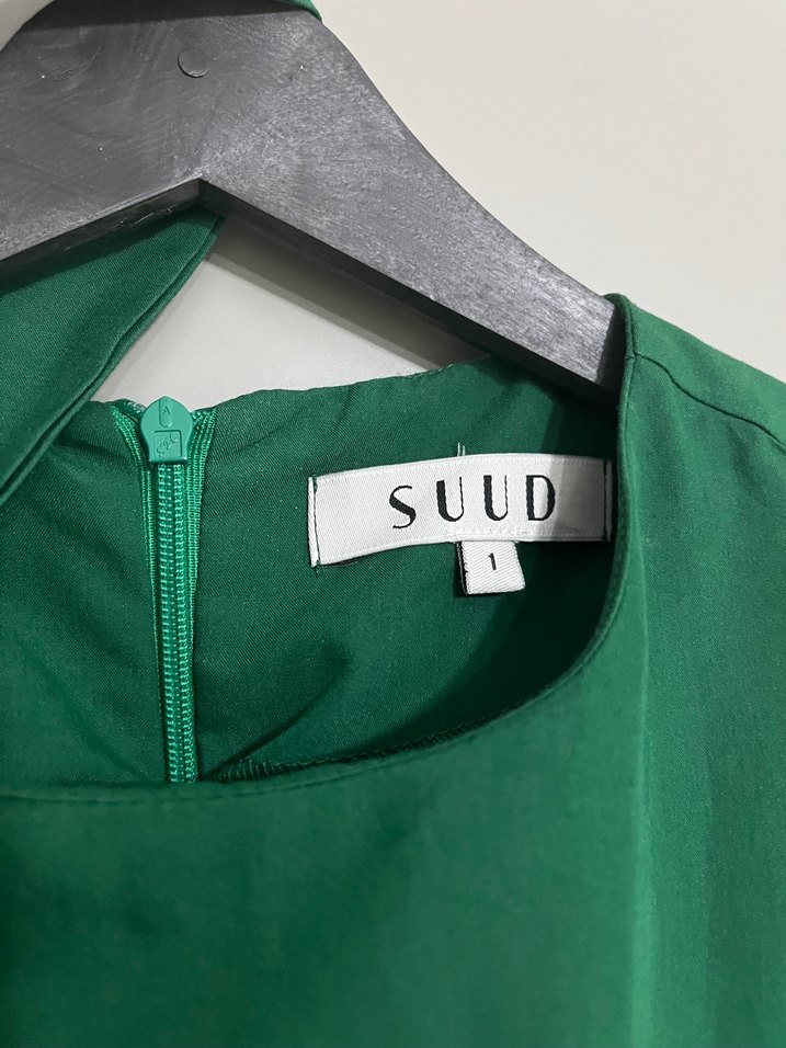 Uzun Kollu Yeşil Bohem Kadın Elbise - Görsel 3