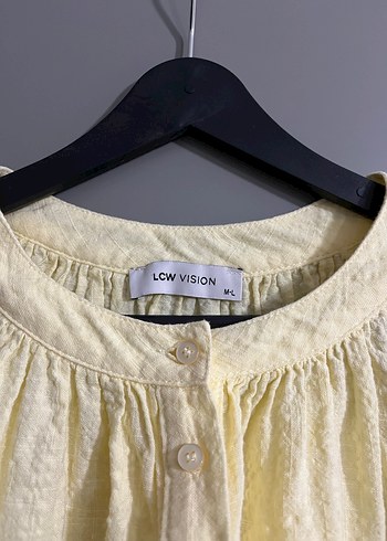 Sarı Keten Bohem Bluz - Görsel 3