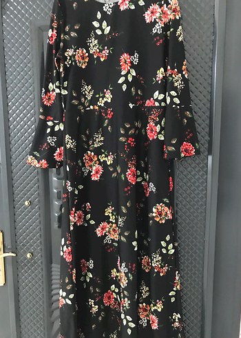 Çiçek Desenli Uzun Bohem Elbise - Görsel 6