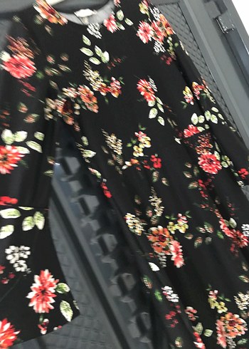 Çiçek Desenli Uzun Bohem Elbise - Görsel 3