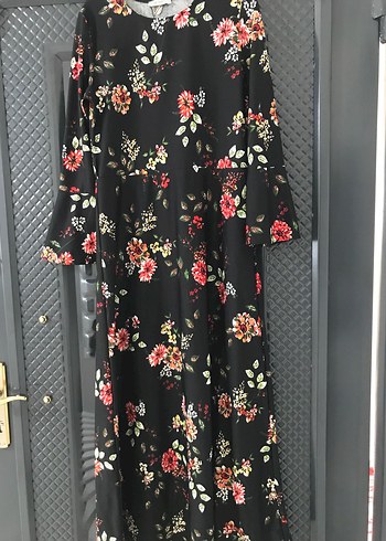 Çiçek Desenli Uzun Bohem Elbise - Görsel 4