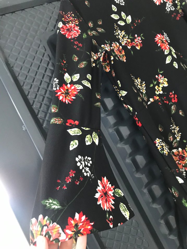 Çiçek Desenli Uzun Bohem Elbise - Görsel 5