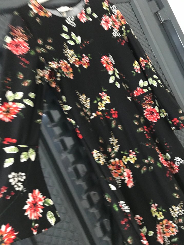 Çiçek Desenli Uzun Bohem Elbise - Görsel 3