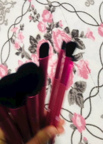 Pembe Makyaj Fırça Seti - Görsel 2