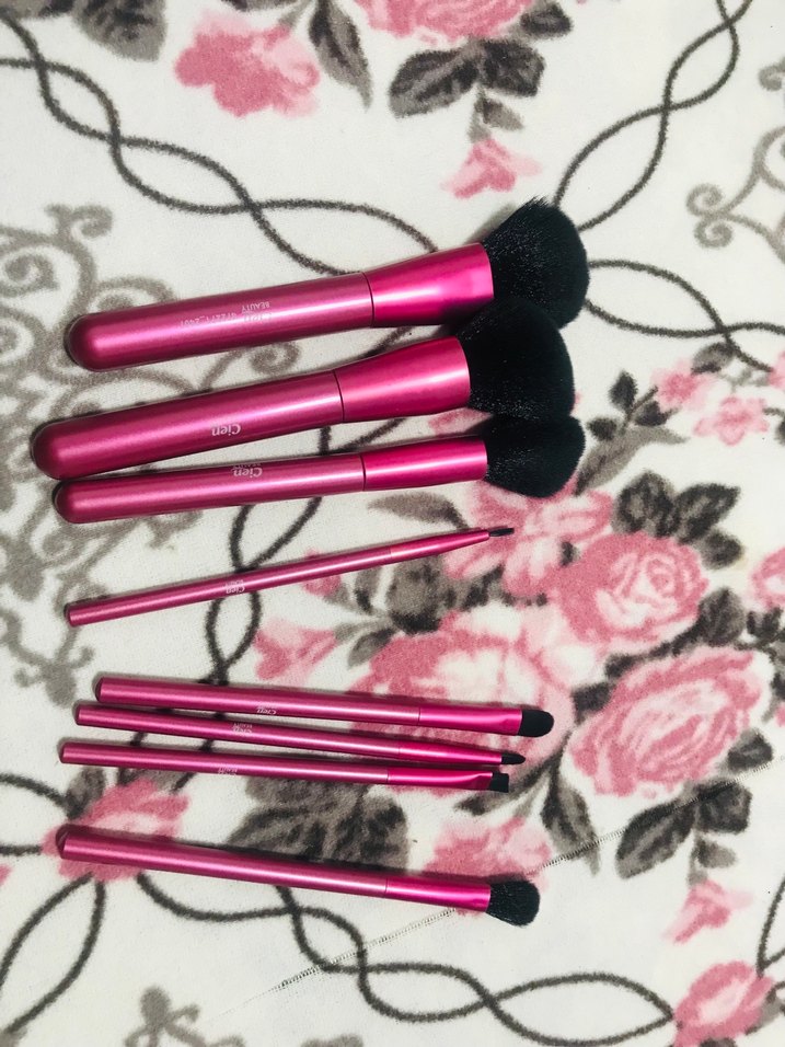 Pembe Makyaj Fırça Seti - Görsel 3