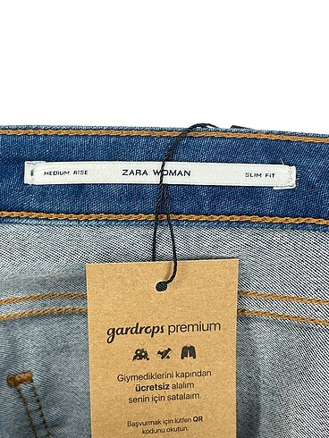 36 Beden mavi Renk Zara Jean / Kot %70 İndirimli.