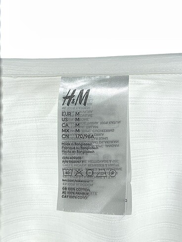 m Beden beyaz Renk H&M Gömlek %70 İndirimli.