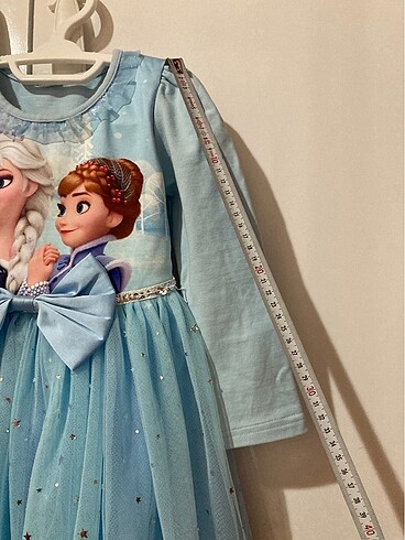 4 Yaş Beden mavi Renk Elsa elbise
