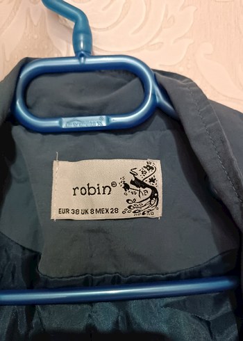 Mavi Kadın Midi Boy Fermuarlı yağmurluk - Görsel 5