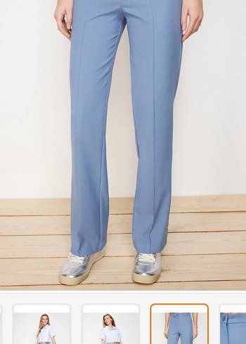 Kadın milla mavi renk rahat pantolon - Görsel 2