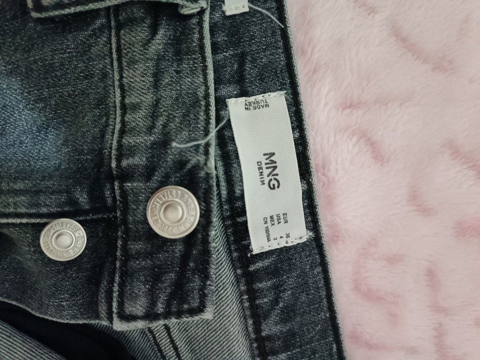 Mango gri düz kesim jeans pantolon - Görsel 2
