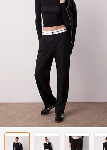 Siyah  Salaş Kadın Kumaş Pantolon - Görsel 2