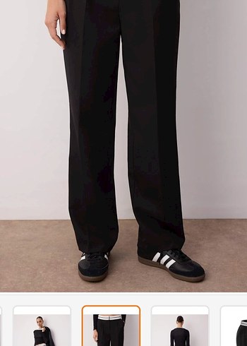 Siyah  Salaş Kadın Kumaş Pantolon - Görsel 4