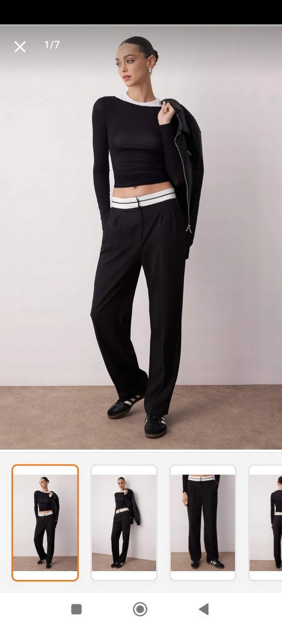 Siyah  Salaş Kadın Kumaş Pantolon - Görsel 2