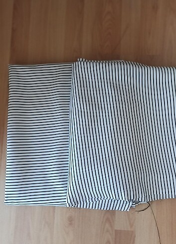 Likralı çizgili kumaş