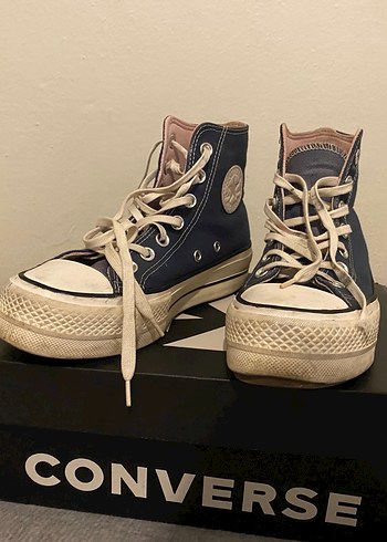 Converse Kadın Mavi Platform Sneakers