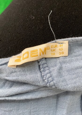 Mavi Bohem Keten Midi Elbise - Görsel 2