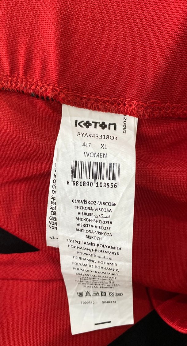 Kadın Kırmızı Dar Kesim Uzun Kumaş Pantolon - Görsel 3