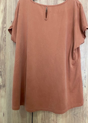 Bej Süet Kadın Tişört - Görsel 2