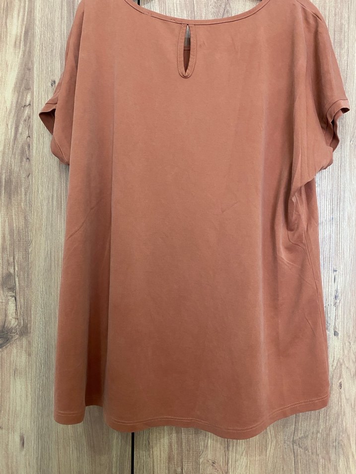 Bej Süet Kadın Tişört - Görsel 2