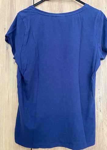 Kadın Lacivert Baskılı Kısa Kollu Tişört - Görsel 2