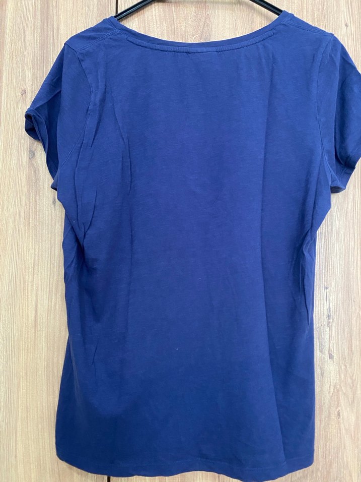 Kadın Lacivert Baskılı Kısa Kollu Tişört - Görsel 2