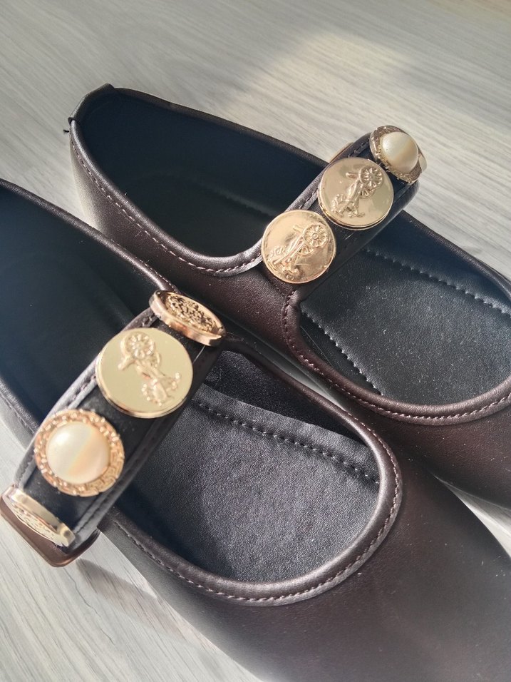 Tokalı Kahverengi Kadın Düz Ayakkabı - Görsel 3